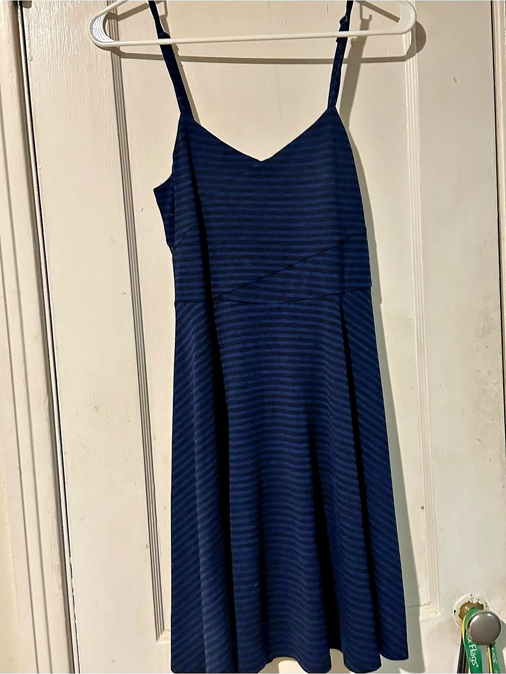 Xhilaration Striped Mini Dress in Blue & Black Size Small